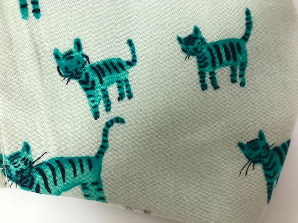 【SALE】デザイナーズ　 ネコ 立体 マスク 内側　Wガーゼ 　綿100 (978) トラになりたい猫 5枚目の画像