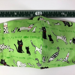 【SALE】 猫 立体 マスク  綿100 (1019) 内側Wガーゼ  可愛い ネコ 3枚目の画像