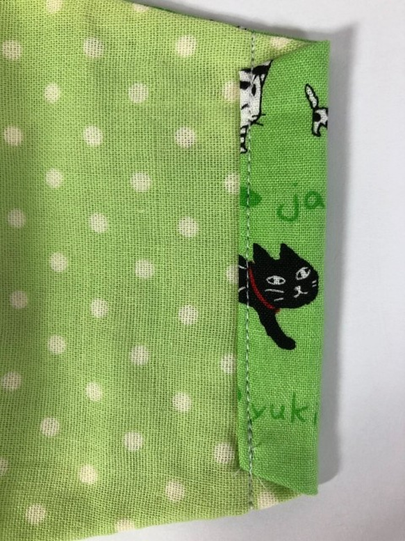 【SALE】 猫 立体 マスク  綿100 (1019) 内側Wガーゼ  可愛い ネコ 8枚目の画像