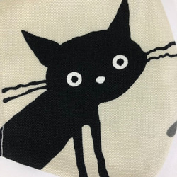Creema限定 猫 大判 立体 マスク 綿100 (1113) 内側Wガーゼ ココランド 黒猫 さばとら 5枚目の画像