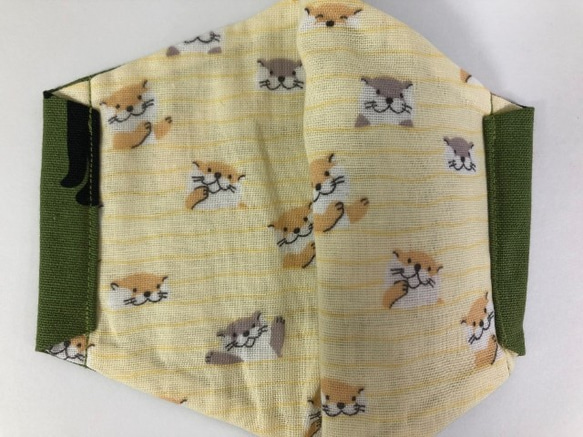 Creema限定 【訳アリSALE】レッサーパンダ 立体 マスク 綿100 (1176) 内側Wガーゼ  可愛い 6枚目の画像