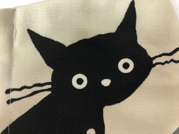 Creema限定 猫 大判 立体 マスク 綿100 (1194) 内側Wガーゼ ココランド 黒猫 サバトラ 4枚目の画像