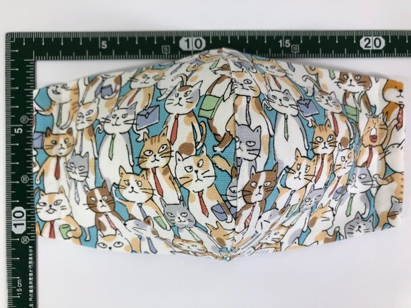 【SALE】猫 お得２枚セット サラリーニャンズ 立体 マスク (1246) 内側Wガーゼ 可愛い 3枚目の画像