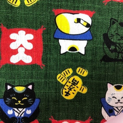 猫【SALE】×【訳アリSALE】お得3枚セット  立体 マスク 綿100 (1276) 内側Wガーゼ　招き猫 5枚目の画像