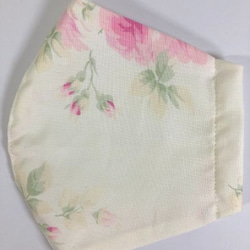 【SALE】YUWA   薔薇 花 綿100　内側Wガーゼ  (1307)　立体 マスク 1枚目の画像