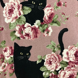 猫 ワンピース 両サイドポケット 2色使い前後着用可  99cm丈　Creema限定　黒猫 7枚目の画像