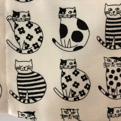 【SALE】 Creema限定 猫 立体 マスク 綿100 (1344) 内側Wガーゼ  可愛い ねこ オフホワイト 4枚目の画像