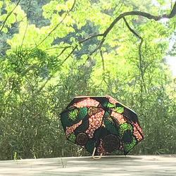 アフリカン　プリント　小さな日傘 1枚目の画像