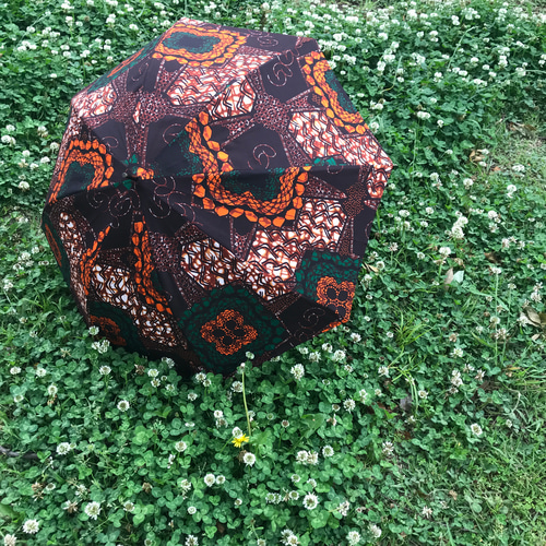 ウイリアムモリスの手作り日傘 49cm 8本骨 UV加工 傘・日傘