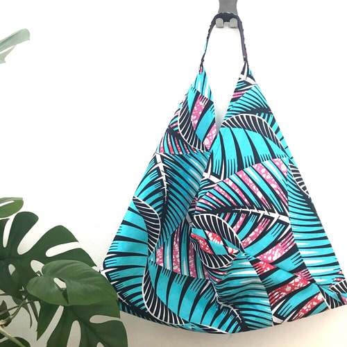 アフリカン 三角袋 袈裟バッグ エコバッグ【C-03】 トートバッグ