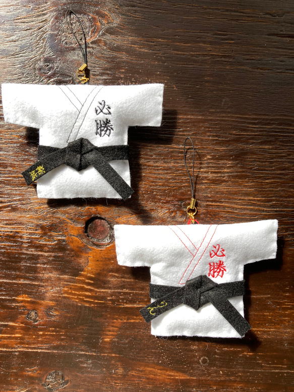 フエルトで作る 柔道着 空手着 お守りストラップ キット キーホルダー