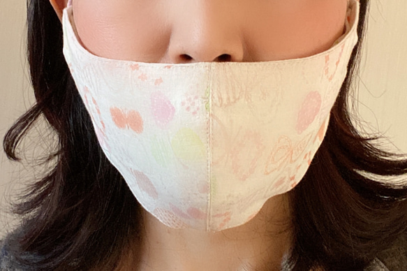 鼻呼吸を促すマスク＊鼻呼吸マスク スラブガーゼベージュピンク 6枚目の画像