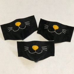 立体マスク　子ども用　キッズ　黒猫モチーフ　アニマル　なりきり　ハロウィン 4枚目の画像