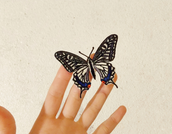 【蝶】　ナミアゲハ　ワッペン 1枚目の画像