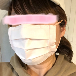 ノーズワイヤー入り★薄ピンク　手作りマスク　大人用1枚 7枚目の画像