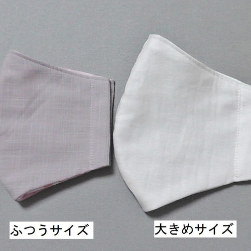 コットンリネンプリントとダブルガーゼの立体マスク《モーメント