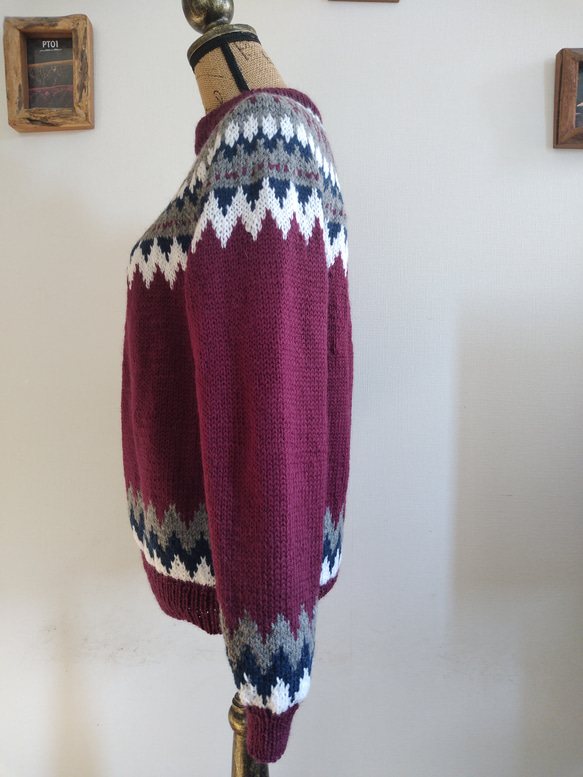 ヨーク編みのセーター 3枚目の画像