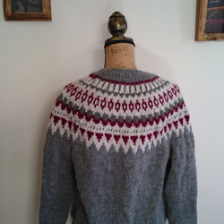 4色のヨーク編みセーター 4枚目の画像