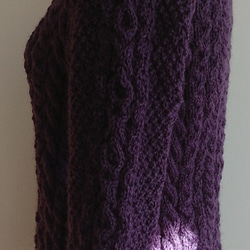 縄編み模様のボトルネックセーター 3枚目の画像