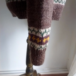ヨーク編みのセーター(ブラウン) 3枚目の画像