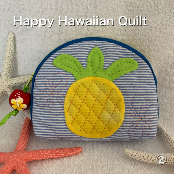 ☻パインのシェルポーチ ハワイアンキルト⑭ ポーチ mimimi 通販