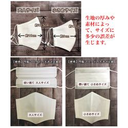【受注生産】 刺繍 白 綿レース ペイズリー 立体マスク ノーズワイヤー (大人サイズ／小さめサイズ) 7枚目の画像