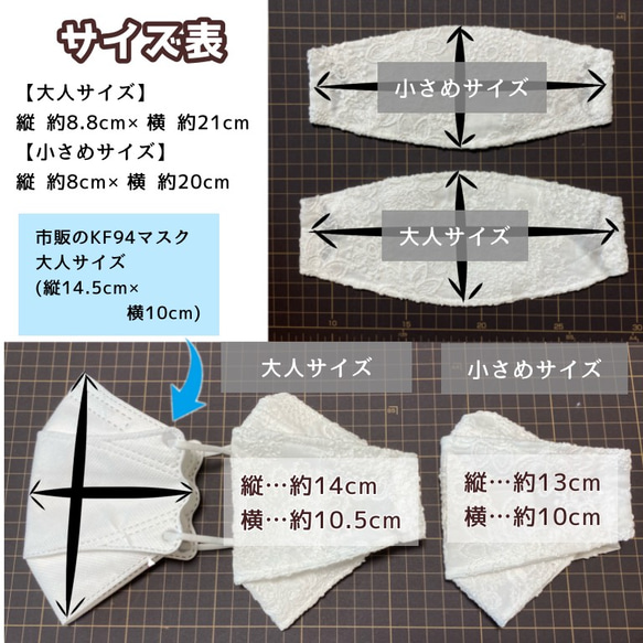 夏マスク①-1《KF94タイプ》Vカット&ノーズワイヤー入り【裏地が選べる】3D立体構造で快適な呼吸 6枚目の画像