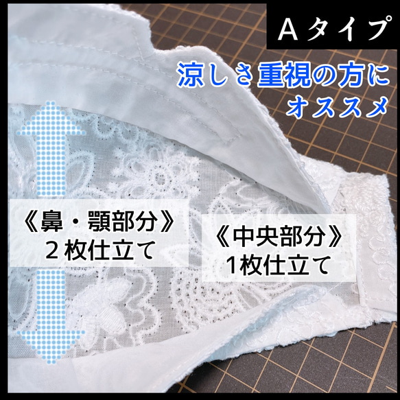 夏マスク①-4《KF94タイプ》Vカット&ノーズワイヤー入り【裏地が選べる】3D立体構造で快適な呼吸 3枚目の画像