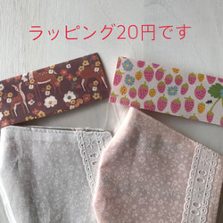 トンペンさん用　肌になじむ、くすみカラーのレース刺繍マスクストッパー付　汗ばむ時期も爽やかに 10枚目の画像