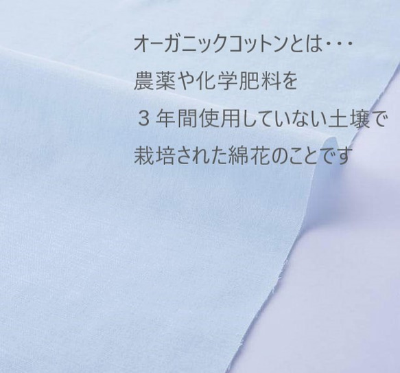 肌ストレスの少ない オーガニック立体マスク　大人用２サイズ　ゴム調整ストッパー付き 11枚目の画像