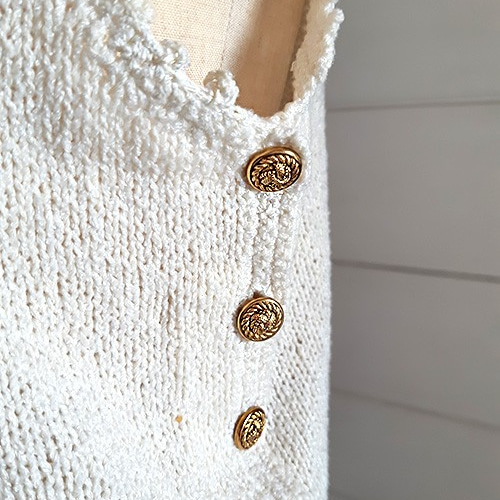 繊細なヴィンテージレースがポイントのサマーニット ニット