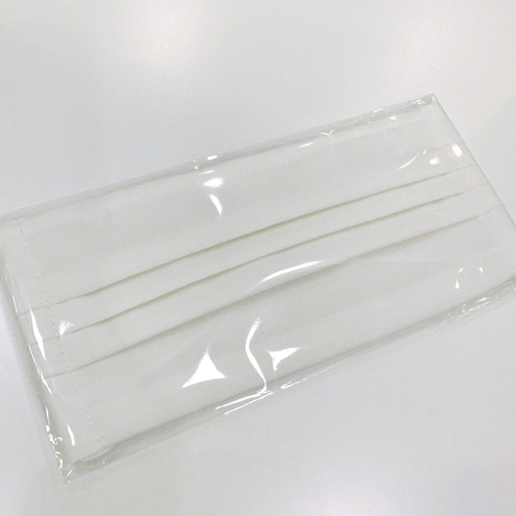 抗菌加工生地クレンゼ＆シングルガーゼ使用 ノーズワイヤー入 夏マスク 白 4枚目の画像