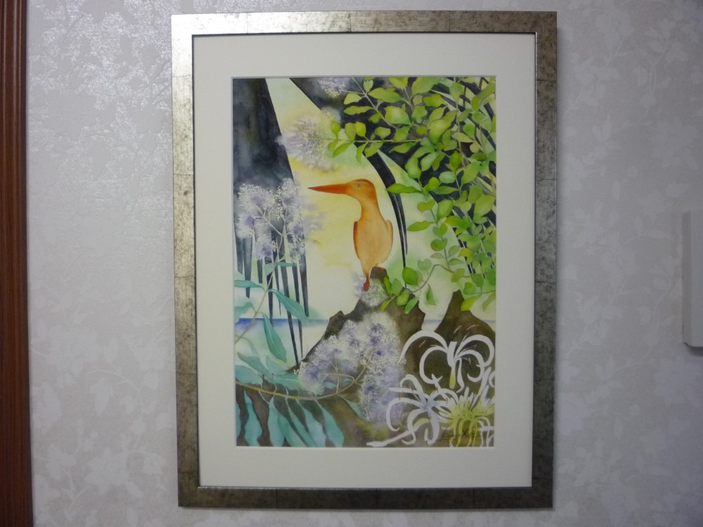 田中一村作 水彩画「桔梗」
