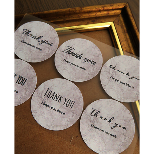 48枚 オーダー サンキューシール 丸 ショップシール 名入れ ギフト