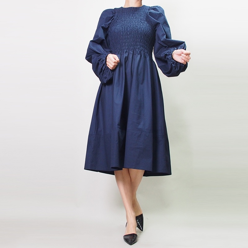 パフギャザースリーブワンピース（ネイビー）21010【新作】