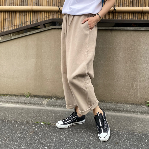 売れ筋ランキングも tumugu: リネン100% サルエルパンツ