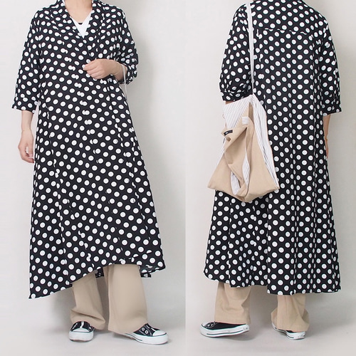 ☆スイッチコーデにピッタリ☆】2way前開きAラインシャツワンピース