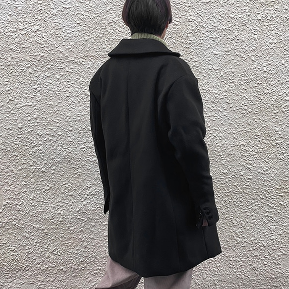 【新作再販】マトンスリーブチェスターコートジャケット(ブラック)21050 8枚目の画像