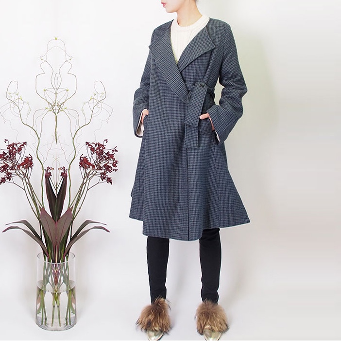 【再々々々々販・5日以内発送】Aラインのフレアコート(小千鳥)19305