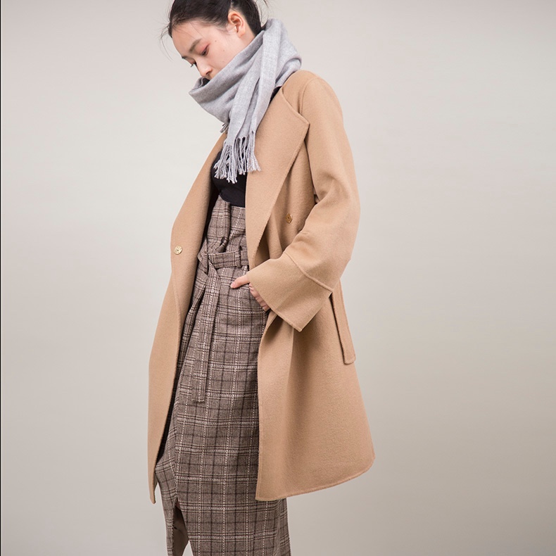 【特別価格・送料無料・5日以内発送】リバーシブル生地のAラインフレアコート