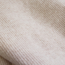 【再販】お家で洗える！上質なカシミヤ100％ 大きい衿のセーター ベージュ17k006 10枚目の画像