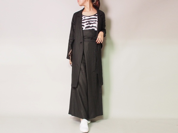 お得の福袋】上質麻100%の セットアップ (コート/パンツ) 大衣 AZ-U