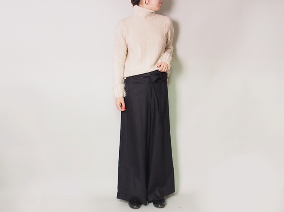 【2025復刻再販】春まで着れる❤︎20回以上再販♪即納♪軽くて暖かい袖ふわふわハイネックニット アイボリー系 6枚目の画像