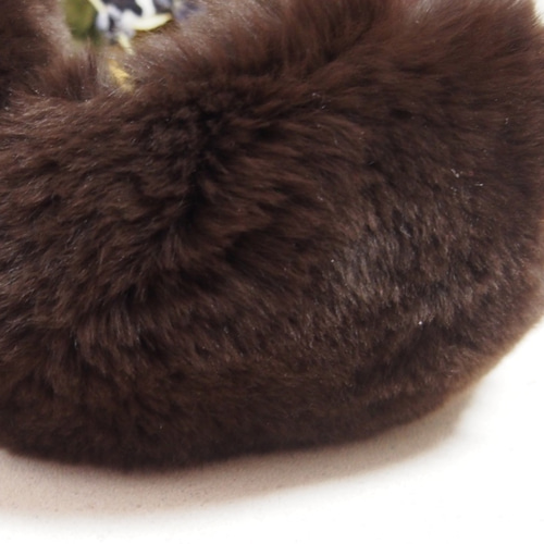 数量限定再販】ラビットファー イヤーマフ ブラウン その他