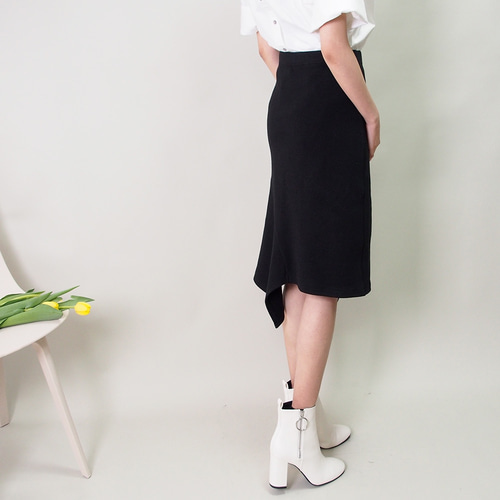 再々〜々販】ストレッチ マーメイドスカート（黒）18055 タイト