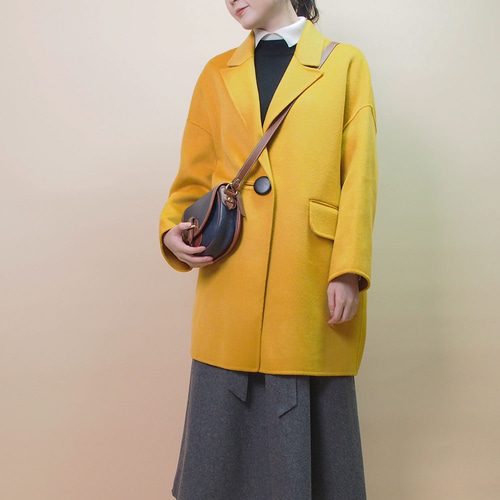 冬支度・早割送料無料】ウール100 ワンボタン リバーシブル地