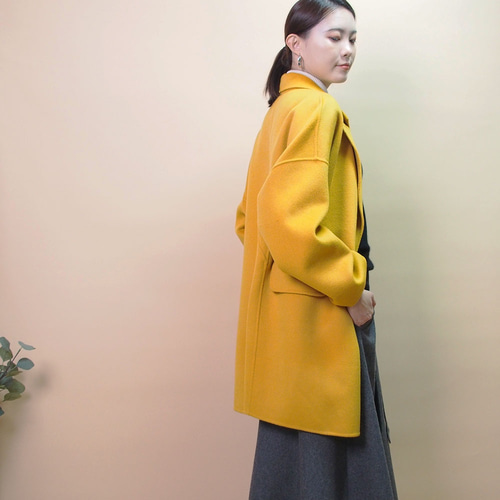 冬支度・早割送料無料】ウール100 ワンボタン リバーシブル地