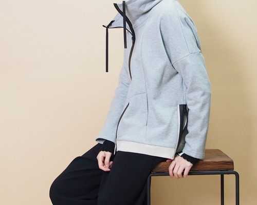 数量限定・10回以上の復刻再販】Aラインゆるハイネックジャケット19009