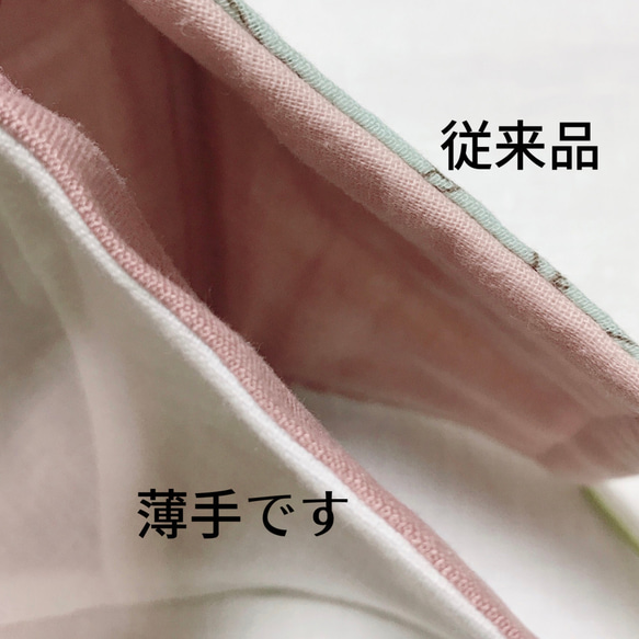【送料無料】リネン＆コットンガーゼ立体マスク　無地・ピンク 4枚目の画像