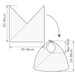 【1点もの】単-ひとえ-のあずま袋 ２色づかい -紺色ウールと籠目浴衣地 AZ61 5枚目の画像